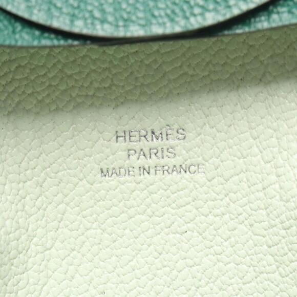 HERMES Green Leather Wallet - Picture 4 of 5